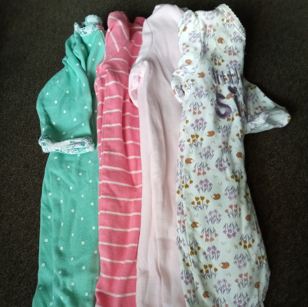 BOGO Free 4 Cotton 0-3 month Pajamas